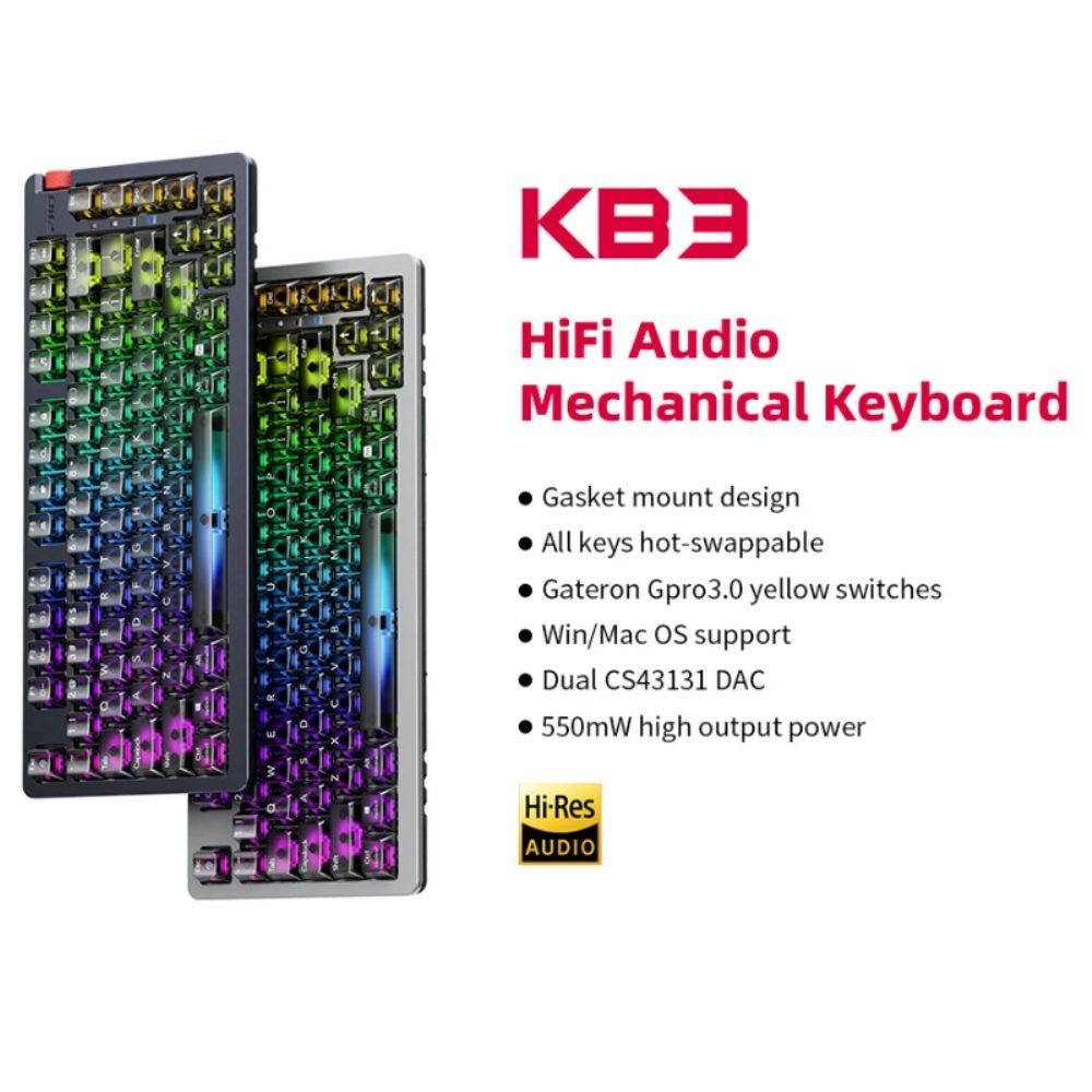 Bàn phím cơ FiiO KB3 Hifi Audio - Chính hãng phân phối
