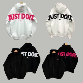 Áo hoodie NIKE JUST DO IT nam nữ DEGO chât nỉ bông Áo hoodie zip đôi nam nữ form rộng