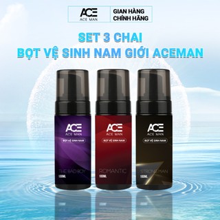 Set 3 chai Bọt vệ sinh nam giới ACEMAN 100ml/chai 3 mùi hương nước hoa nam tính