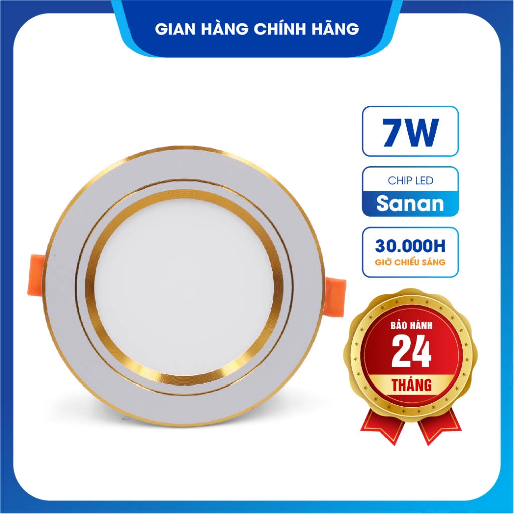 Đèn LED âm trần đế thường VIANCO VAT 7W  - đổi màu