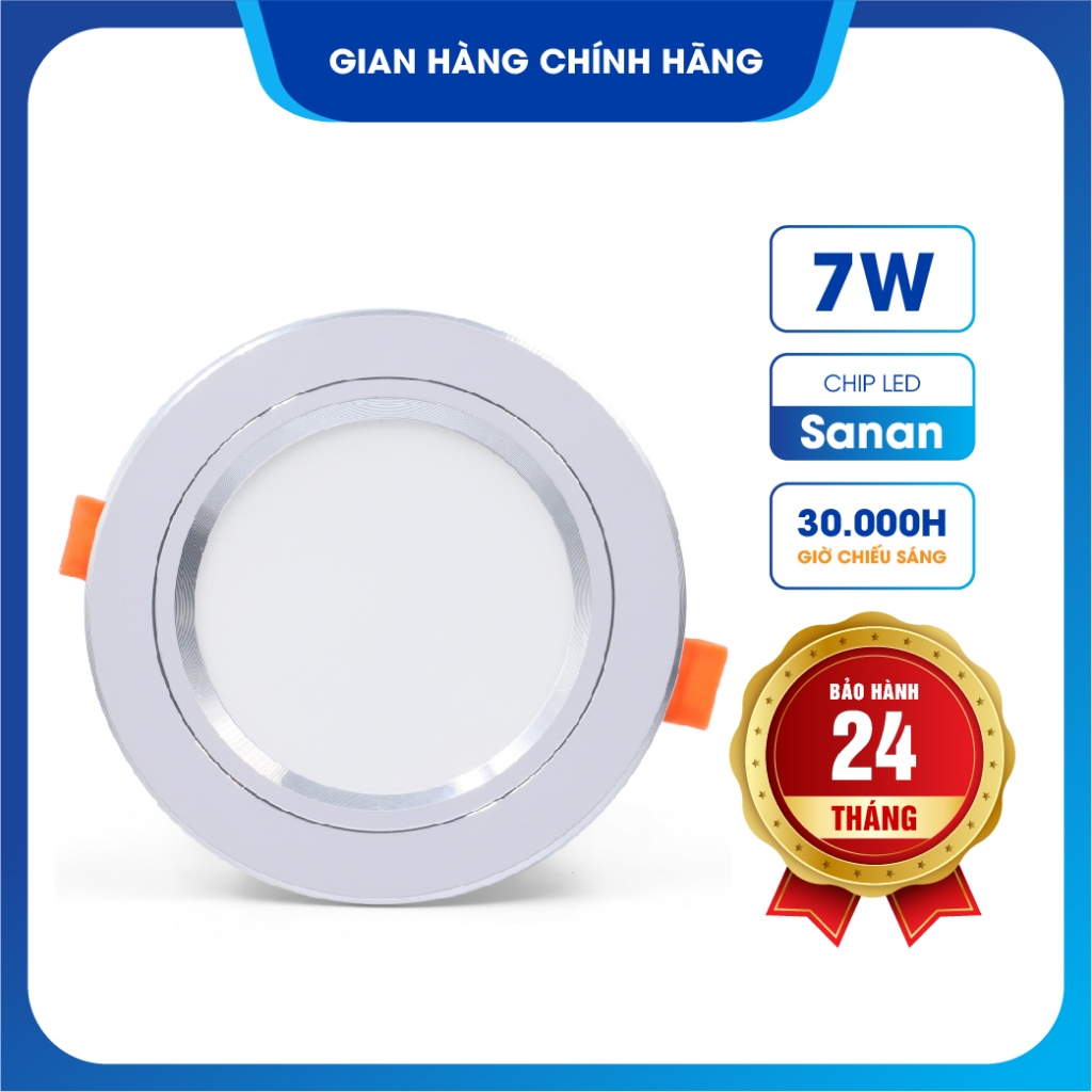 Đèn LED âm trần Vianco VAT đế Đúc thân nhôm - đổi màu