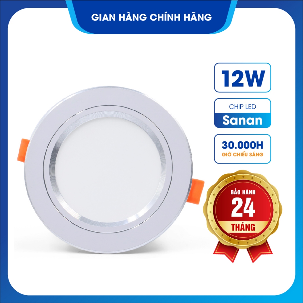 Đèn LED âm trần Vianco VAT đế Đúc thân nhôm - đổi màu