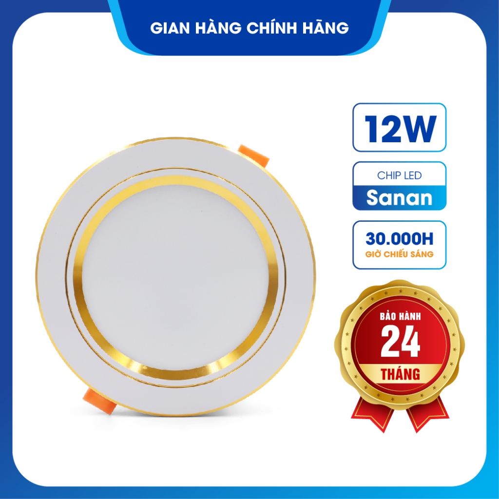 Đèn LED âm trần Vianco VAT đế Đúc thân nhôm - đổi màu