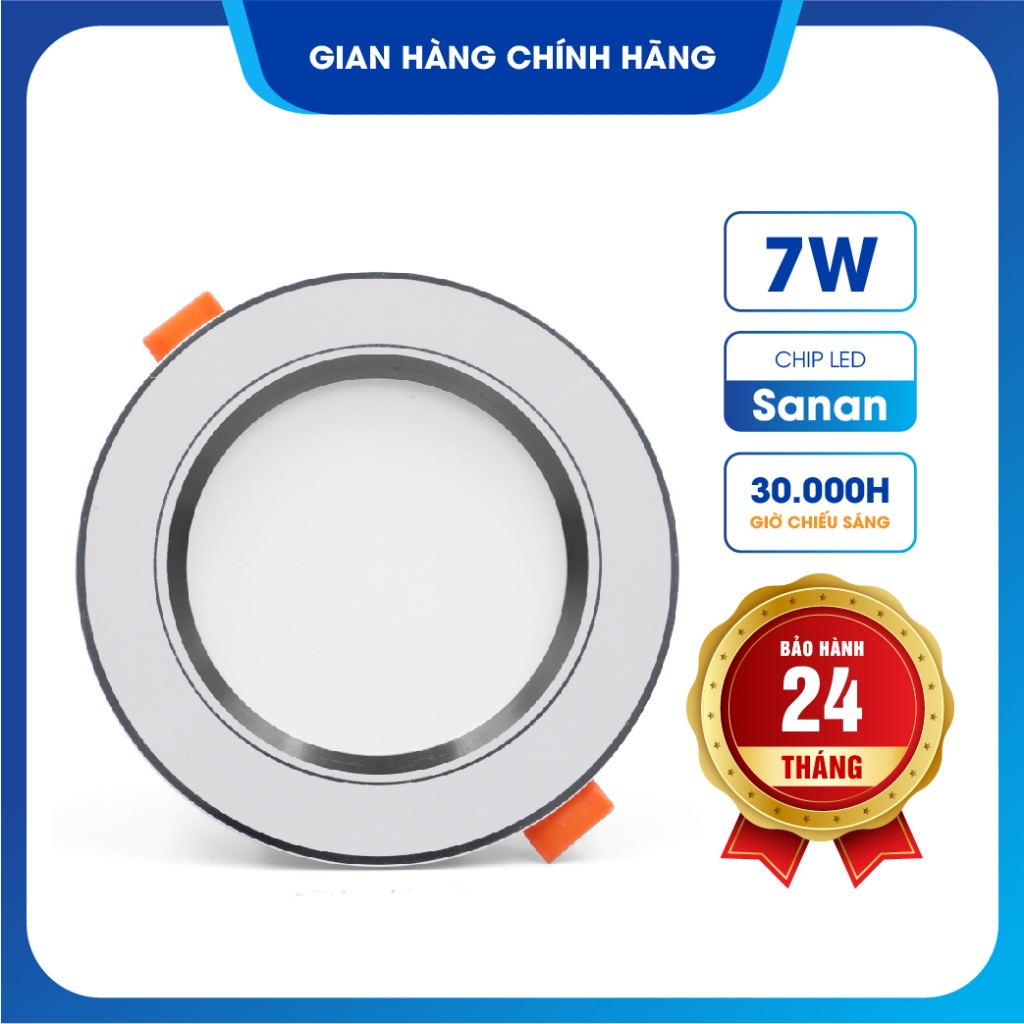 Đèn LED âm trần Vianco VAT đế đúc thân nhôm nhựa - đổi màu