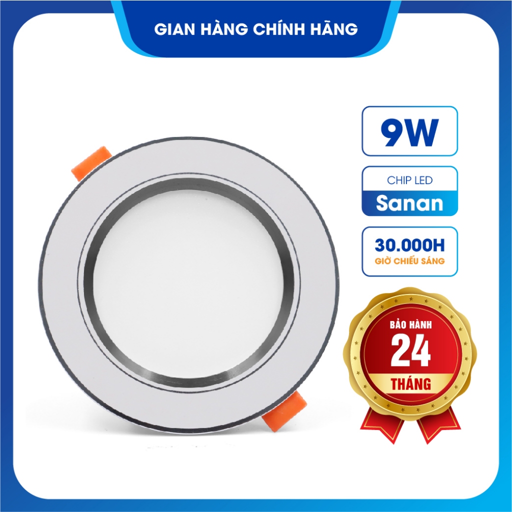 Đèn LED âm trần Vianco VAT đế đúc thân nhôm nhựa - Ánh sáng trắng