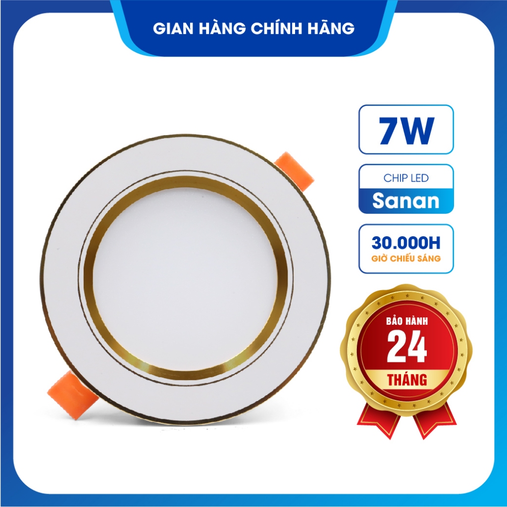 Đèn LED âm trần Vianco VAT đế đúc thân nhôm nhựa - đổi màu