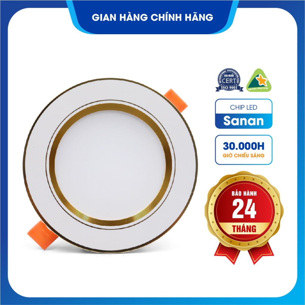 Đèn LED âm trần Vianco VAT đế đúc thân nhôm nhựa - Ánh sáng trắng