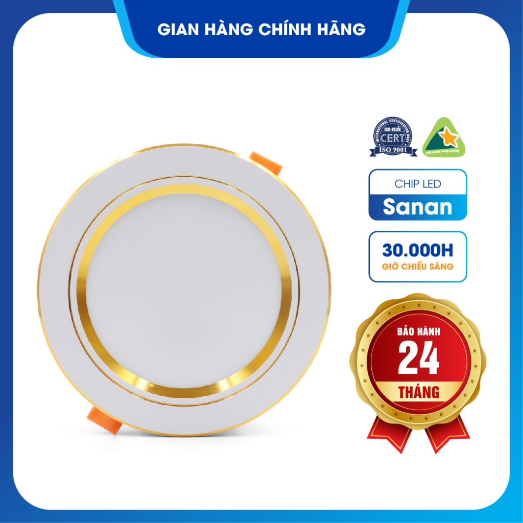 Đèn LED âm trần Vianco VAT đế Đúc thân nhôm - 1 màu