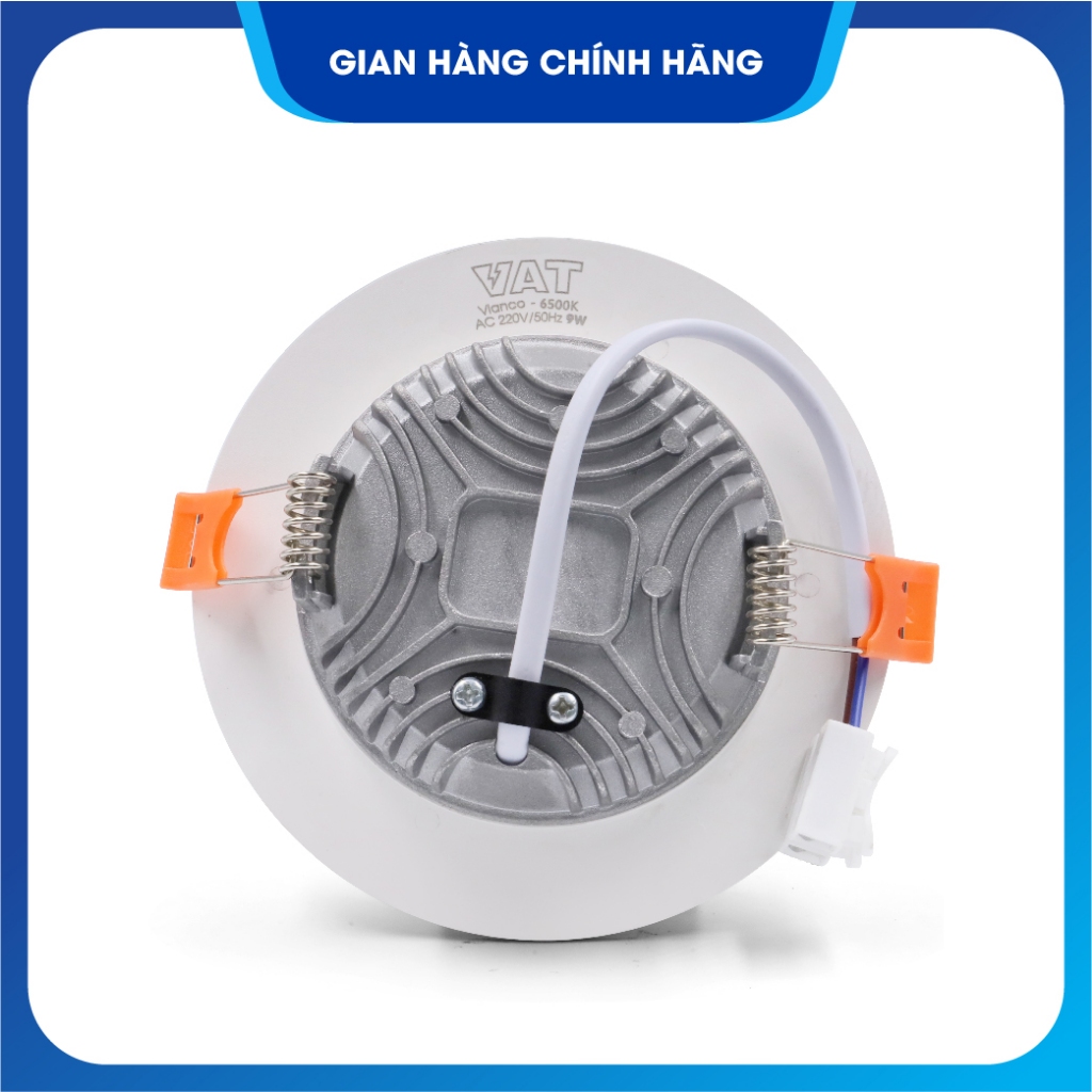 Đèn LED âm trần Vianco VAT đế đúc thân nhôm nhựa - Ánh sáng trắng