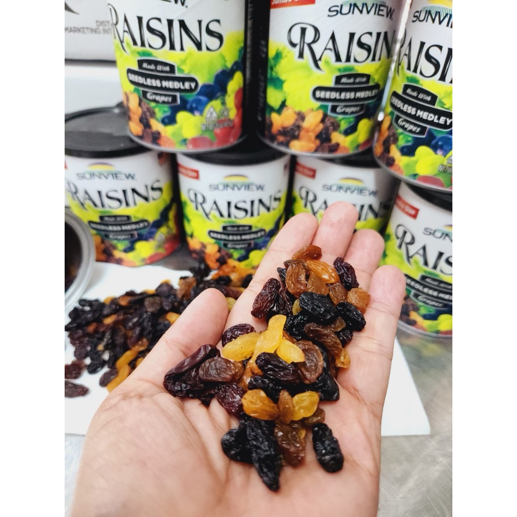 1Lon nho khô thập cẩm 450g.