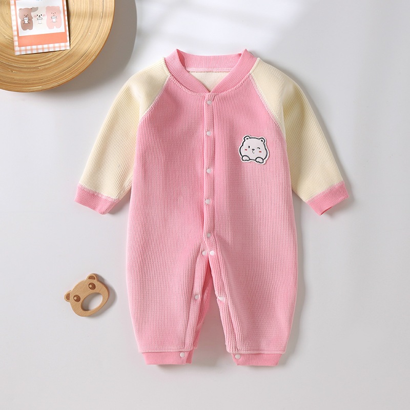 Bộ body dài tay vải nhung lót nỉ dày ấm cho bé trai bé gái sơ sinh hàng Quảng Châu Cao Cấp