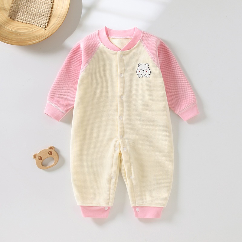 Bộ body dài tay vải nhung lót nỉ dày ấm cho bé trai bé gái sơ sinh hàng Quảng Châu Cao Cấp