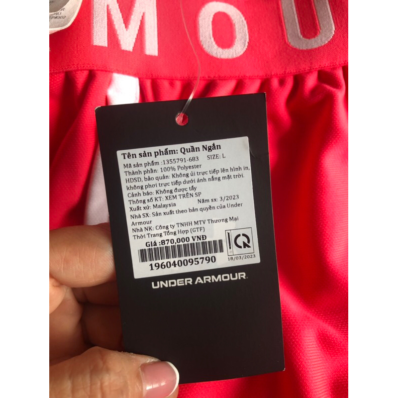 Quần thể thao Unde.r Armour size L nguyên tem tag