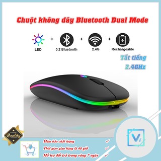 Chuột Bluetooth không dây Chất lượng cao Chuột im lặng quang học Chuột chơi game máy tính tiện dụng USB Dual Mode 2.4GHz