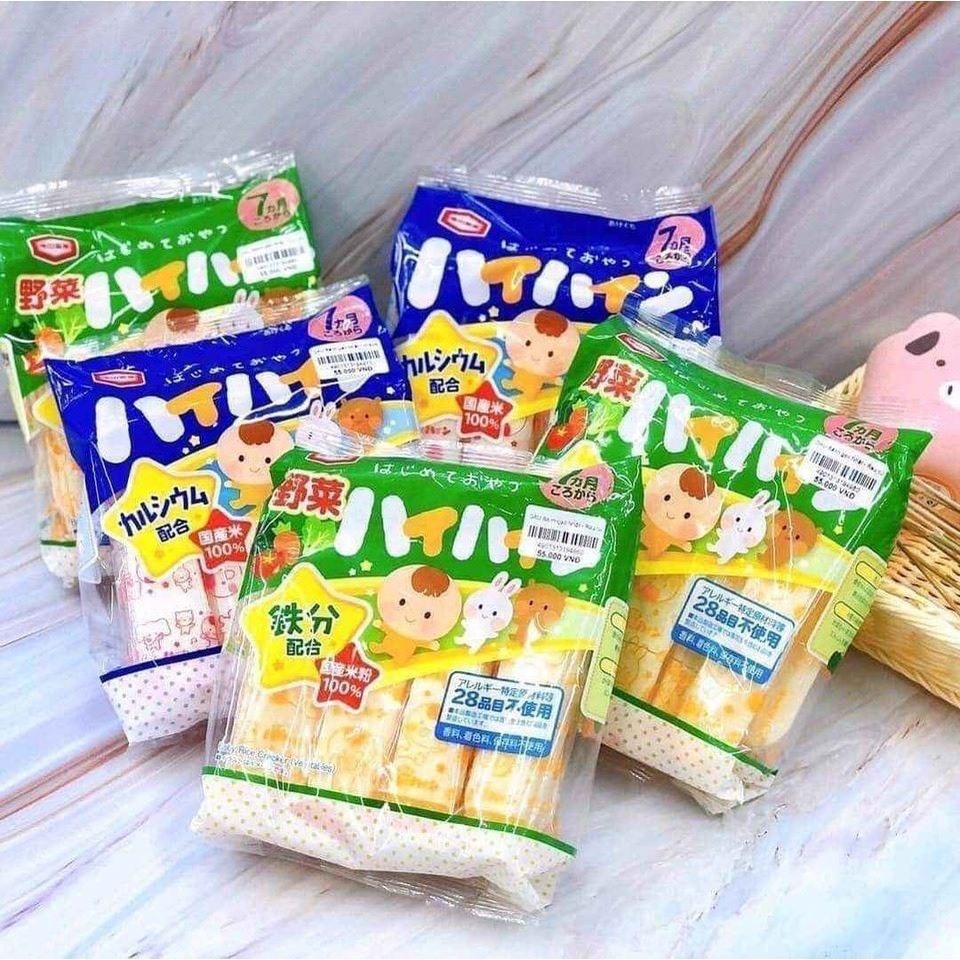 Bánh gạo ăn dặm date mới hàng chính hãng cho bé tập ăn dặm