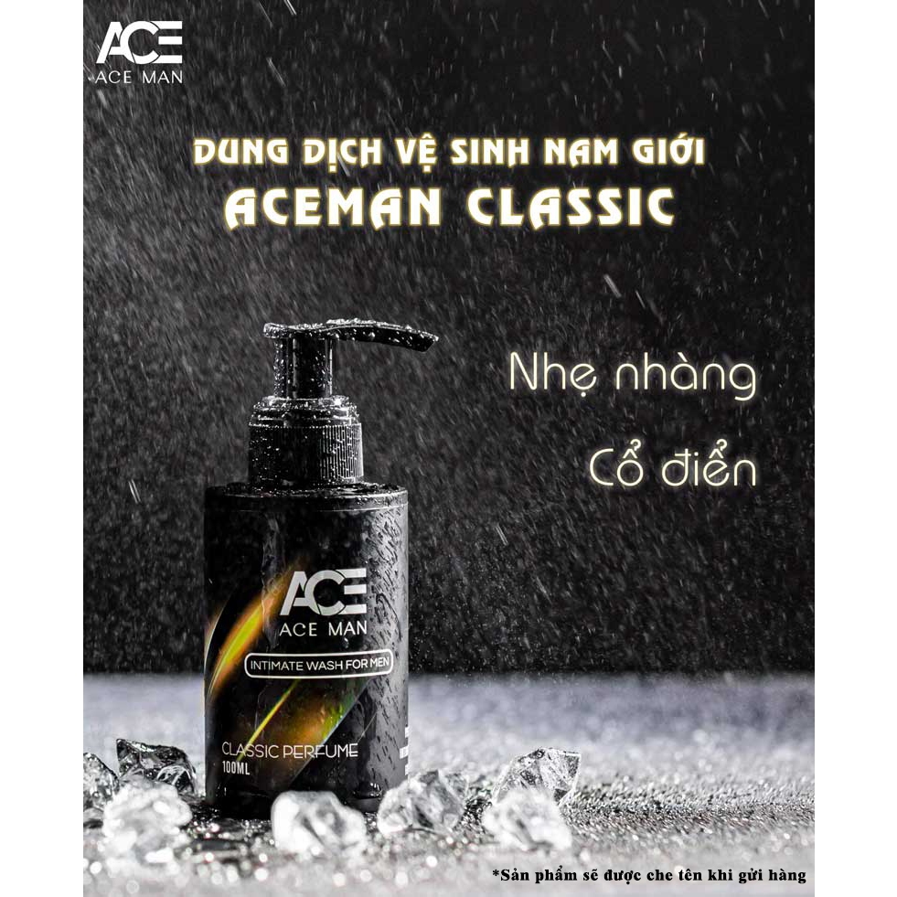 Dung dịch vệ sinh nam ACEMAN 100ml làm sạch hiệu quả với 3 mùi hương nước hoa nam tính cao cấp