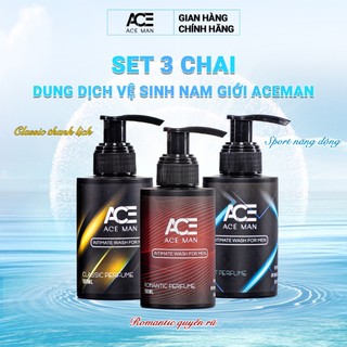 Combo 3 chai dung dịch vệ sinh nam giới aceman 100ml/chai hương nước hoa