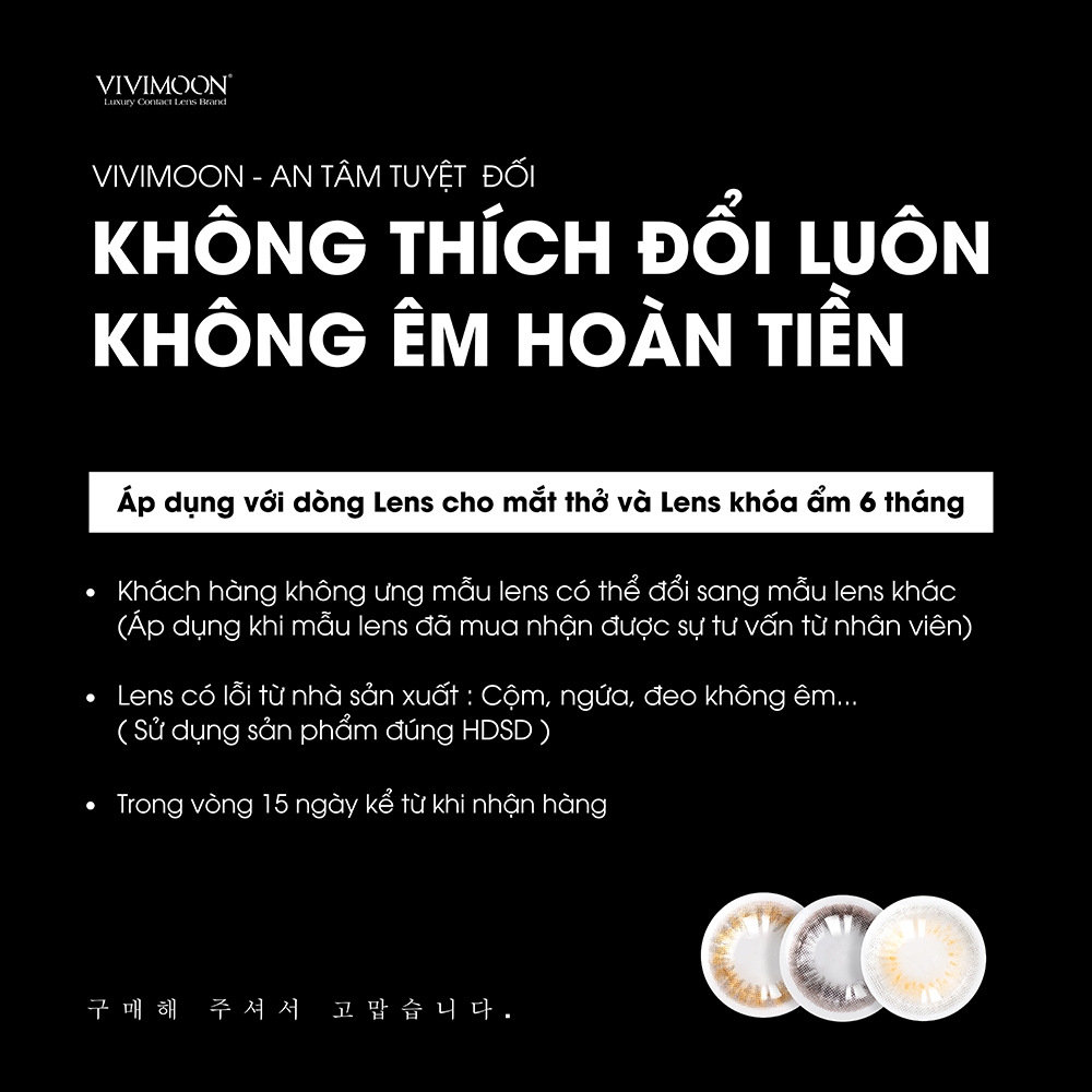 Lens Cận Nâu Tây Trong Veo Cho Mắt Thở Love Brown VIVIMOON 6 Tháng