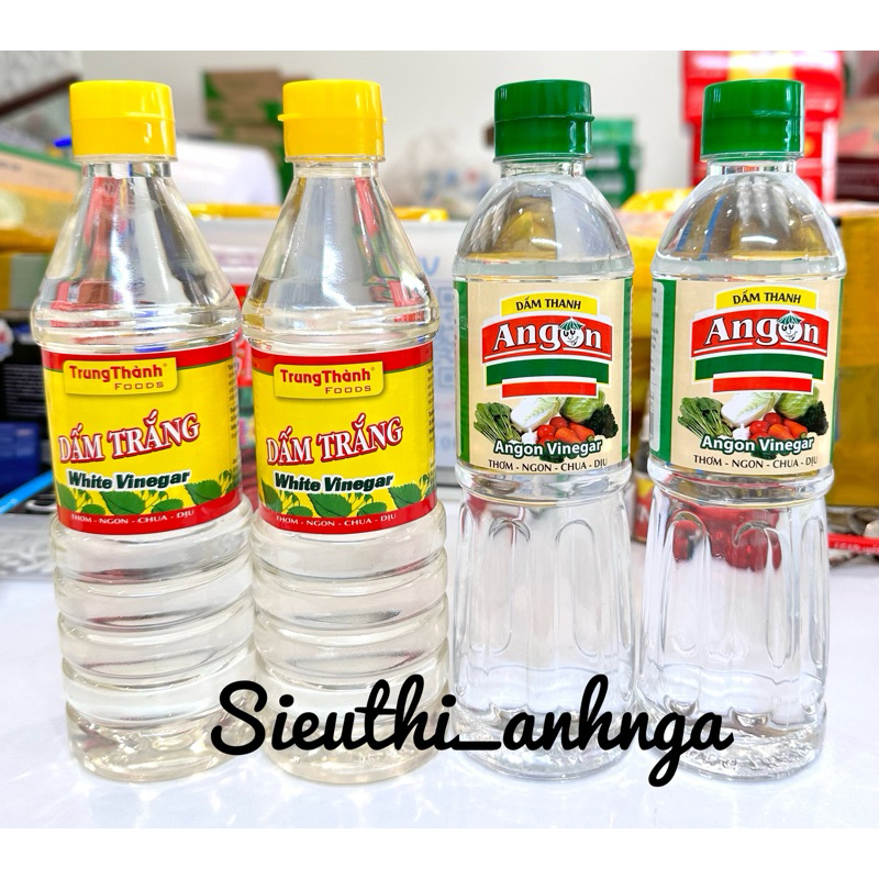Dấm Ăn Trung Thành chai 450/500ml Nắp Xanh/Vàng