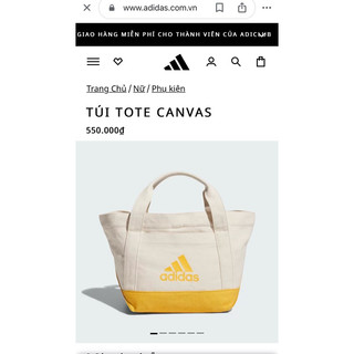 [Chính hãng]Túi Adidas Tote vàng be