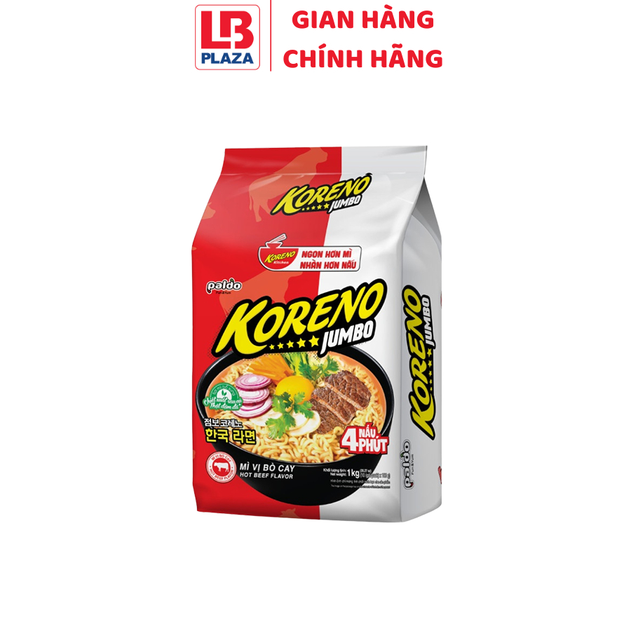 Mì Koreno bò cay bịch 10g*100g