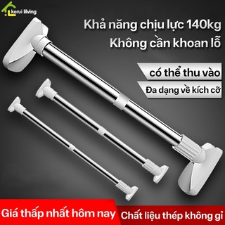 Thanh treo AISHA treo áo quần, rèm cửa chịu lực tốt, dán tường chắc chắn