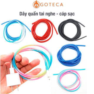 Dây quấn tai nghe, dây sạc điện thoại nhiều màu chống đứt gãy