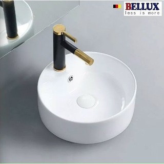 Chậu lavabo tròn căm vòi trên chậu