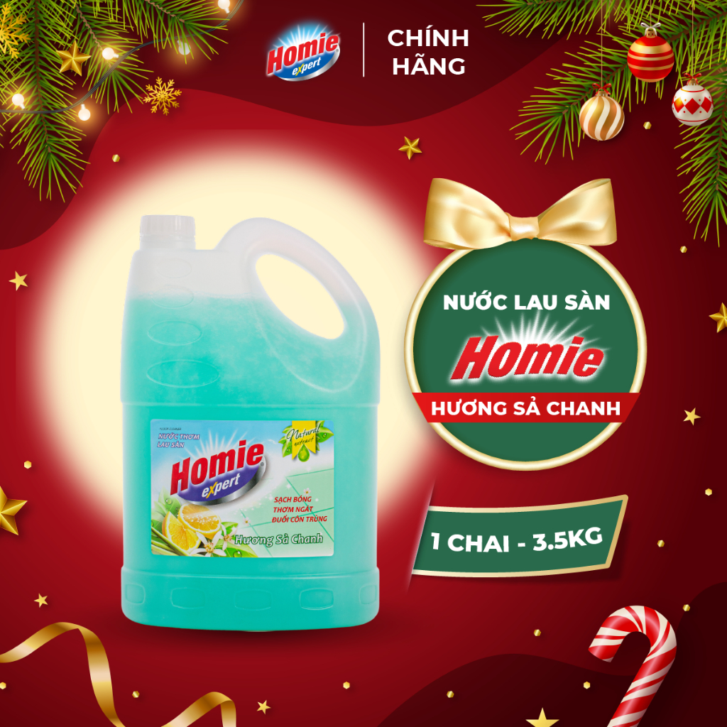 Nước Lau Sàn HOMIE EXPERT Nhiều Mùi Hương 3,5kg