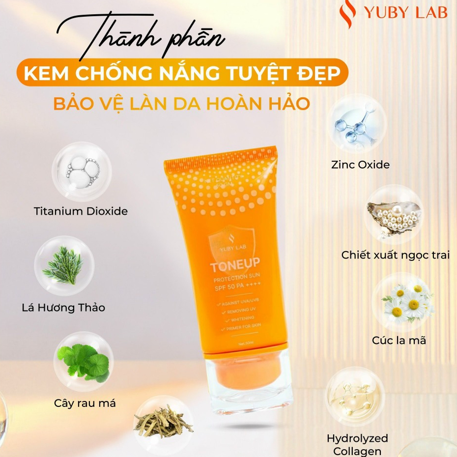 Kem Chống Nắng Toner Up Với Màng Lọc UV Giữ Ẩm Cho Da YUBY LAB PROTECTION SUN