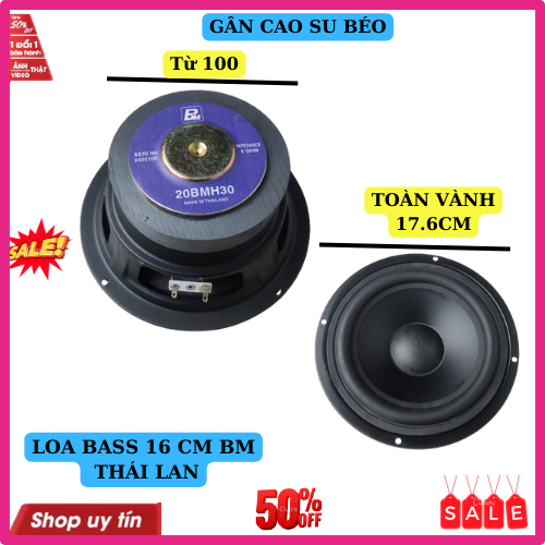 Củ loa bass 16 bm nhập khẩu gân cao su béo coil 25 4 lớp - giá 2 chiếc