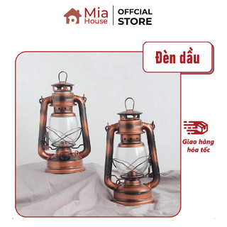 Đèn dầu - Đèn đi bão màu đồng phong cách cổ điển