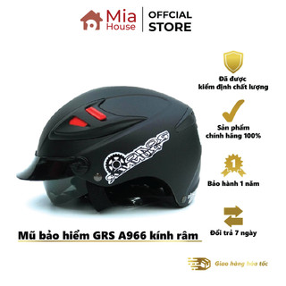 Mũ bảo hiểm GRS A966 1 kính giấu chính hãng - nhiều màu