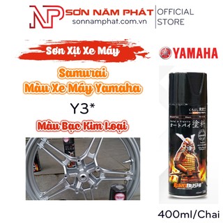 Sơn xịt samurai màu xe máy yamaha y3* màu bạc kim loại