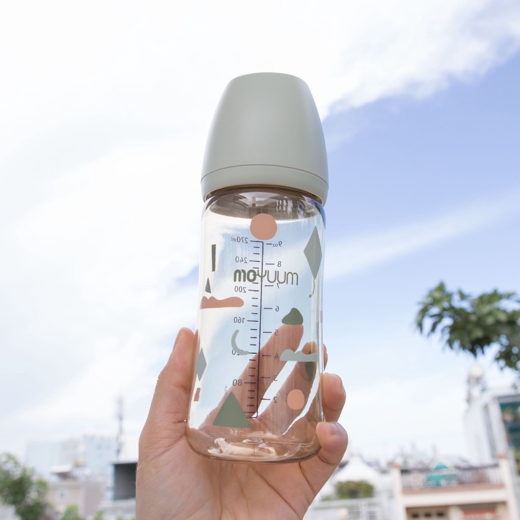 Bình sữa moyuum premium họa tiết mây