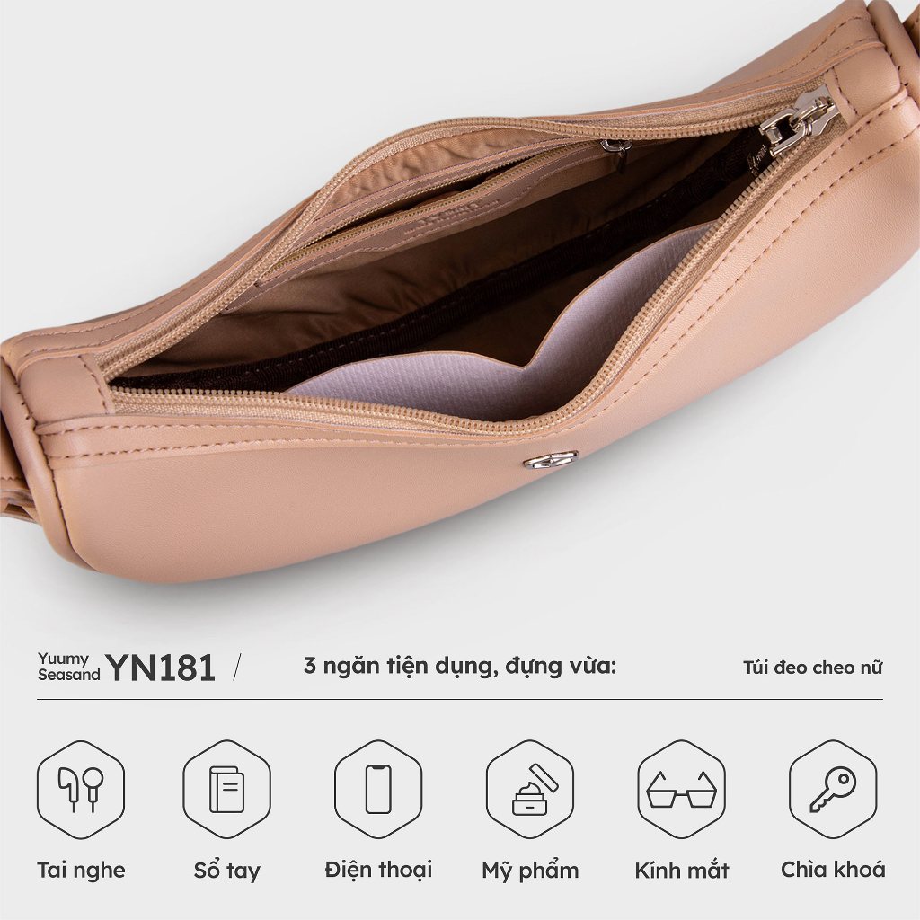 Túi đeo chéo da nữ đeo vai xinh xắn Yuumy Seasand YN181