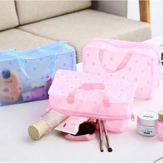 🍉Túi đựng mỹ phẩm in hoa có tay cầm 15*22,5 cm DUASHOP.