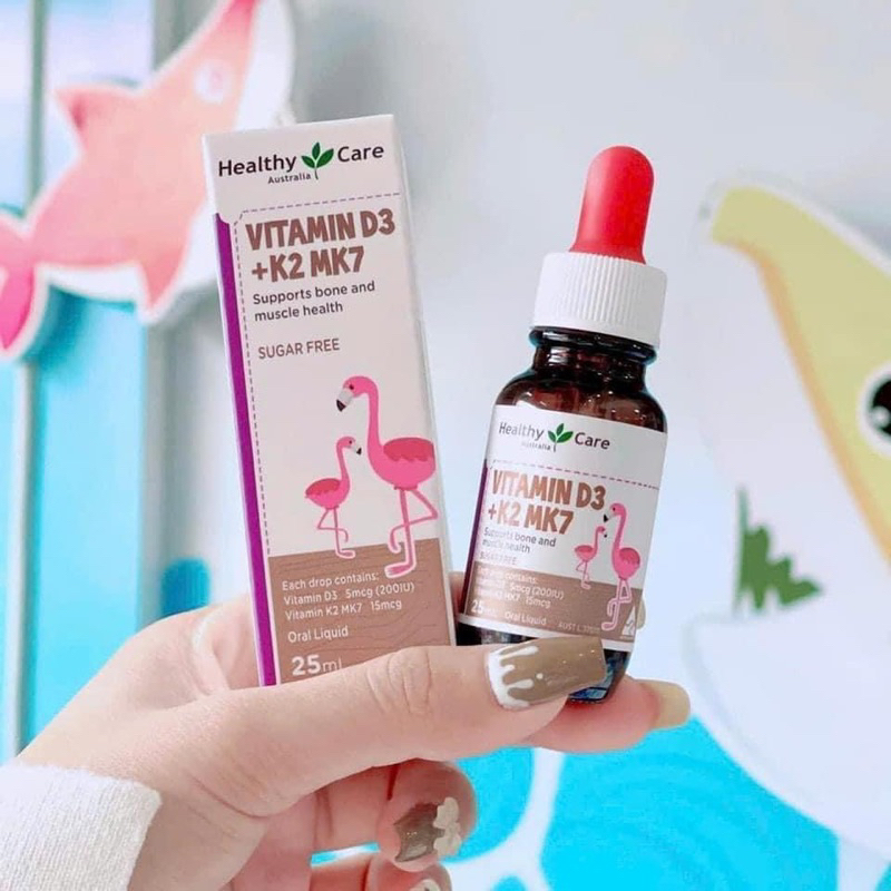 Vitamin D3+K2 Mk7 Healthy Care Úc 25ml