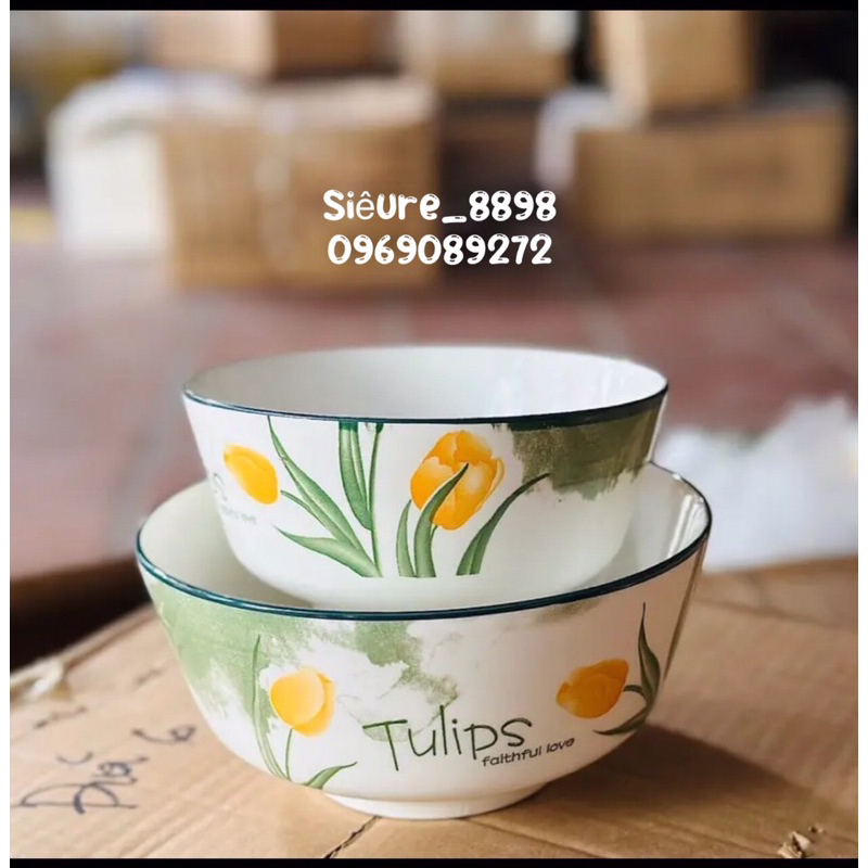 Bộ Bát hoa tuylip 21 chi tiết