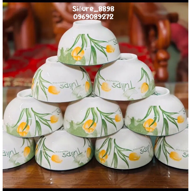 Bộ Bát hoa tuylip 21 chi tiết