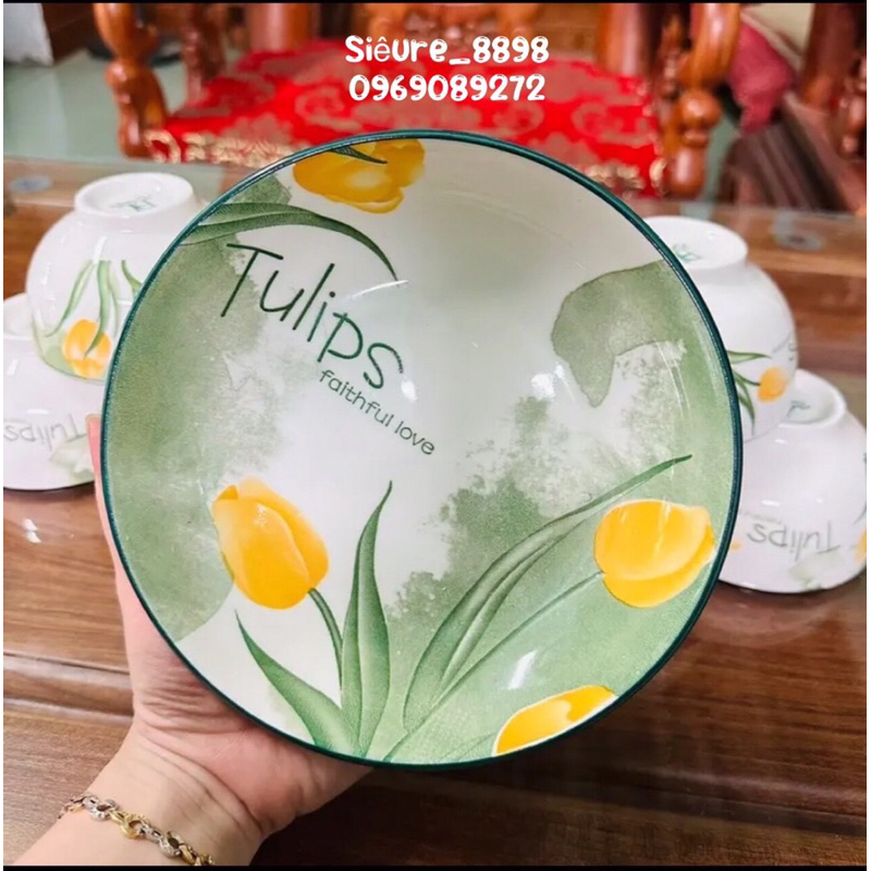 Bộ Bát hoa tuylip 21 chi tiết