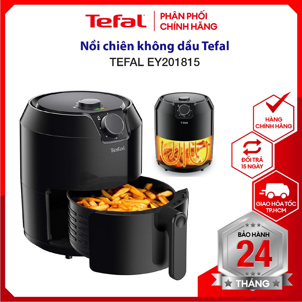 Nồi chiên không dầu Tefal EY201815 4.2 lít - Hàng chính hãng, bảo hành 24 tháng