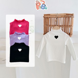 Áo Giữ Nhiệt Cho Bé Gái Chất Liệu Bozip IN Hình Tym Cổ Cao 3 Phân Rua- BabyBoo-PiBo- GN3PBO01-IN