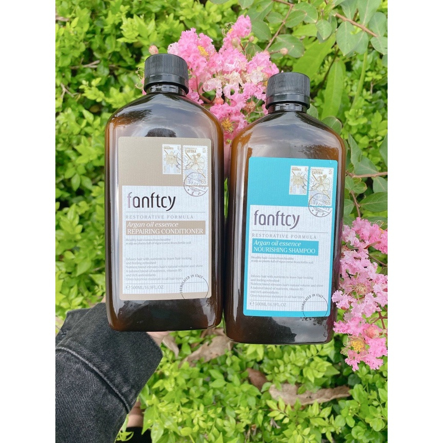 Dầu Gội Xả FANFTCY 500ml x2 Argan Oil Giảm Gãy Rụng Phục Hồi Tóc Hư Tổn Khô Xơ Hương Nước Hoa