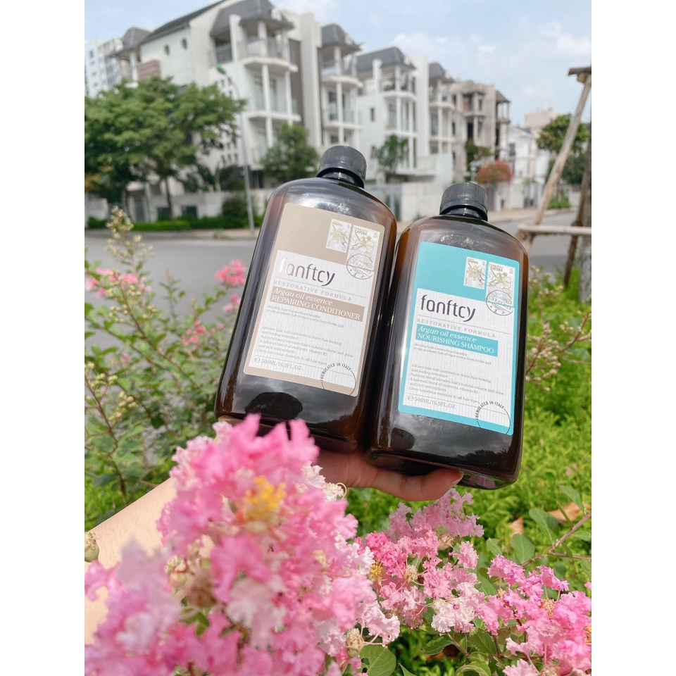 Dầu Gội Xả FANFTCY 500ml x2 Argan Oil Giảm Gãy Rụng Phục Hồi Tóc Hư Tổn Khô Xơ Hương Nước Hoa