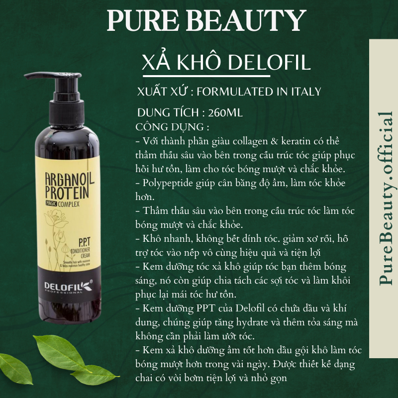 Kem ủ tóc DELOFIL COLLAGEN 500ML Cung cấp dưỡng chất phục hồi tái tạo sợi tóc khô xơ hư tổn chẻ ngọn siêu mượt