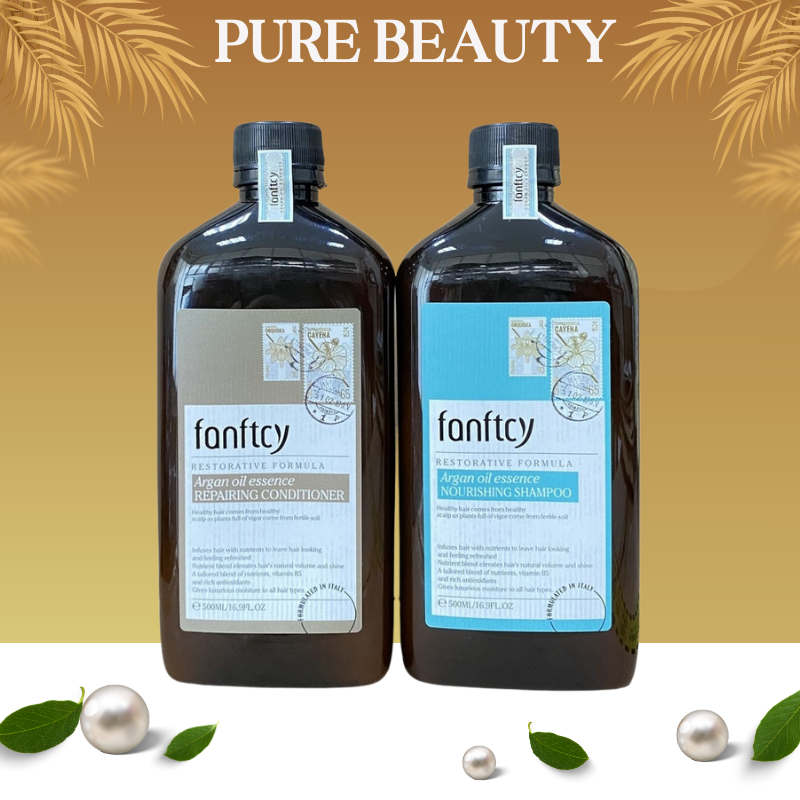 Dầu Gội Xả FANFTCY 500ml x2 Argan Oil Giảm Gãy Rụng Phục Hồi Tóc Hư Tổn Khô Xơ Hương Nước Hoa