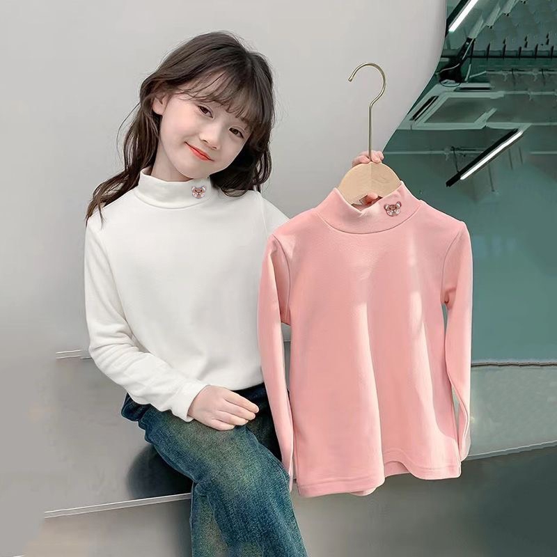 Áo giữ nhiệt cổ 3 phân, thu đông dài tay bé trai bé gái, bé trai Pure Born T-46