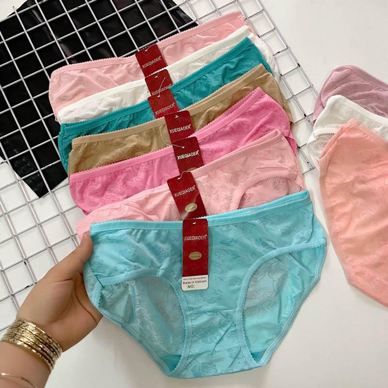 Combo10 quần chip cao cấp cotton gấm siêu mềm mịn size 40-65kg
