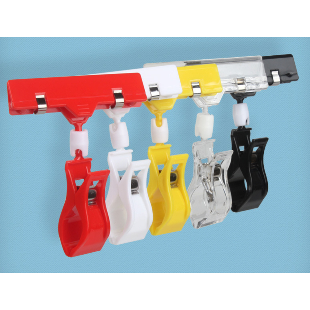 Kẹp wobbler quảng cáo 11cm, kẹp mica, kẹp giá sale, kẹp nhựa va bảng giấy sale